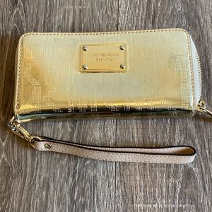 Michael Kors large Gold wallet/wristlet